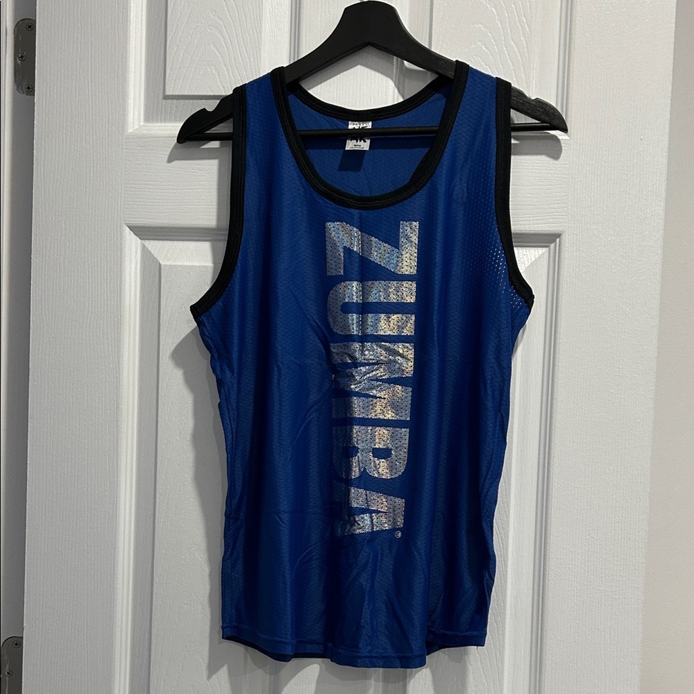 ZUMBA SALE! Vibrant Blue Mesh Tank